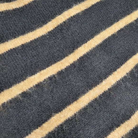 BLACK AND BROWN CREWNECK HORIZONTAL STRIPPED SWEATER FOR WOMEN - Picture 11 of 11